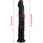 13 Inch Long Realistic Dildo With Strong Suction Cup, Lifelike Flexible Thick Adult Sex Toys Huge Large Anal Dildos For Women - Black