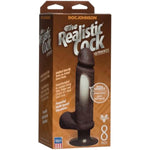 Doc Johnson The Realistic Dildo - Vibrating 8 Inch ULTRASKYN - Vibrating with Suction Cup - for Adults Only, Chocolate