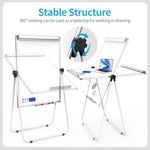 Magnetic Whiteboard Easel with Stand, 36 x 24 Inch Dry Erase Easel for Home Office or School Use