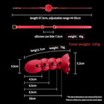 Multi-Section Adjustable Ball Gag Exercise Rose Shape Open Mouth Gag Bondage Gear Silicone Gag Couple Props Adult Sex Toys?Pink?