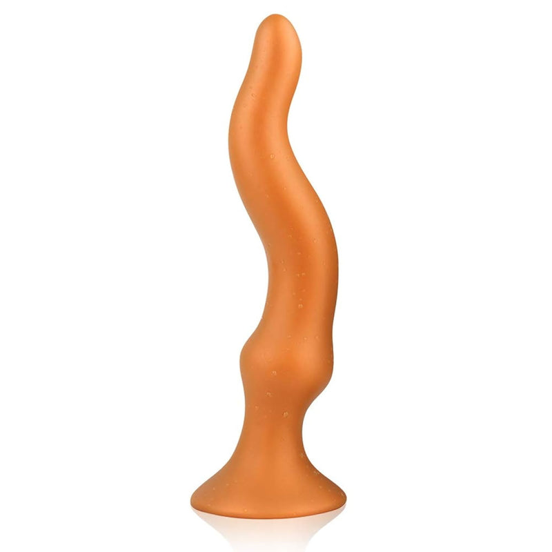Long Anal Plug Dildo With Strong Suction Cup Soft Liquid Silicone
