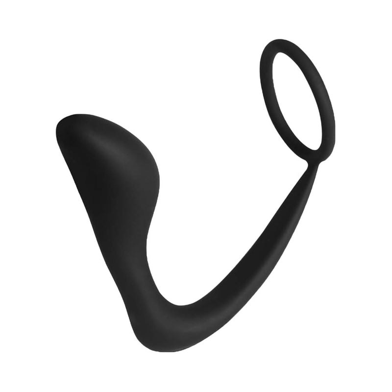 Silicone Cock Ring With Anal Plug Prostate Massage Stimulator And Penis Ring Erection Enhancing Combo