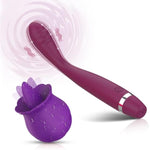 G Spot Vibrator 8 Seconds To Climax For Women & Tongue Clitoral Rose Vibrator, Sex Toys Vibration Stimulator, For Couples Female Anal Clitoris Nipple Ears G Spot For Her Pleasure