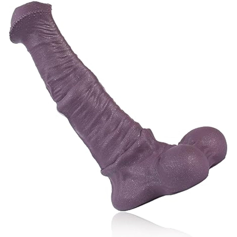 Realistic Horse Monster Dildo with Testis, Prostate & G-Spot Silicone Huge Dildo, Large Animal Dildo with Suction Cup for Thrusting & Expansion, Anal Dildo Sex Toy for Men, Women