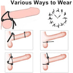 Penis Rings Adjustable Cock Rings Set With 7 Different Sizes Sex Longer Lasting Stronger Male Dildo Stretchy Silicone Adult Sex Toys Games For Men Women Couples Pleasure (Black)