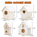 4 Pack Bird House Craft Kit for Kids to Build and Paint