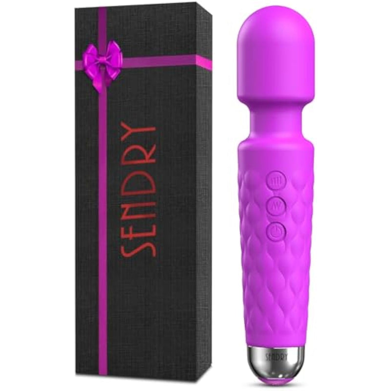 Female Vibrator, G-Spot & Sex Toy, 20 Modes & 8 Speeds Wand Massager, Quiet, Waterproof, Usb Rechargeable Vibrator, Hand-Held Cordless Sex Toys Vibrator For Her Pleasure (Purple)