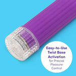 Purple Ladyfinger Classic Vibrator - 5" - Plastic - Multispeed - Small