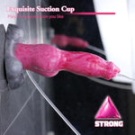 Squirting Dog Dildo 9 Inch Realistic Huge Monster Dildos With Knot And Suction Cup, Big Pink Silicone Thick Dragon Dildo Anal Toy For Women And Men