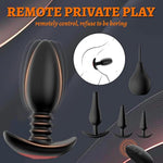 Anal Plug Vibrating Butt Plug - 5Pcs Anal Toys With 10 Vibration Modes, Anal Training Kit Prostate Massager, Remote Control Plugs Dildo Vibrator Adult Sex Toys For Men Women Couples Pleasure