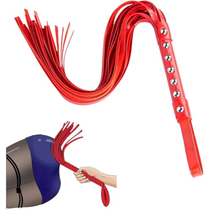 Flogger With Studs Fashion Studded Leather Whip 22“ Sex Flogger Bdsm Bondage Leather Spanking Sex Whip Adult Sex Games Bondage Gear & Accessories Sm Whip Bondage Flogger