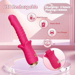 Thrusting Dildo Vibrator Sex Toys, G Spot Vibrator Women Sex Toys With 9 * 9 Thrusting & Vibrating Modes, Mouth Shaped Realistic Dildos Adult Toys With Led Display, Adult Sex Toy & Games