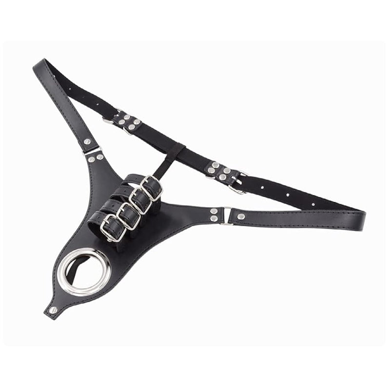 Male Chastity Locking Penis Wearing Pants Penis Binding Strap Male Slave Lower Body Adjustment Lock Belt