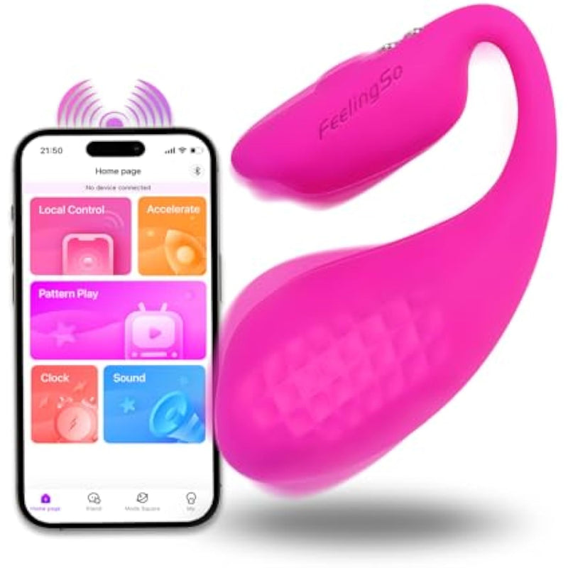 Feel Buzz App Remote Control Vibrator - Double Stimulation Wearable Panty Vibrators Sex Adult Toys, Long Distance Bluetooth With 10 Powerful Vibrations For Women Pleasu, Pink