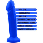 7.4 Inch Realistic Silicone Dildo, Body-Safe Material Huge Dildos For G Spot And Vaginal Stimulation With Strong Suction Cup, Anal Sex Toys For Women And Men(Blue)