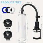 Penis Pump Male Sex Toys With 3 Penis Rings, Manual Penis Vacuum Pump Penis Extender Enlarger, Cock Pump Pennis Extender Penile Pump Penis Enlargement Pump Penis Sleeve Stretcher Sex Toys For Men