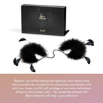 Si Za Za Zu Feather Handcuffs – Adjustable Soft Feather Cuffs With Chain For Couples – Sensual Restraint Play & Bondage – Elegant & Comfortable