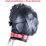 Full Face Leather Bondage Masks - Adult Sex Toys Restraint Head Masks Bdsm Fetish Hood Flirt Toys