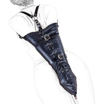 Strict Leather Armbinder Wrist Restraint Harness Fetish Kinky Leather Sex Bondage Cuffs Sex Posture Locking Kit (Bag Length:58 Cm(22.8 Inch), 176)