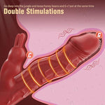 Wriggling Rabbit Vibrator Sex Toys For Women, G Spot Realistic Vibrating Dildo Vibrators With 3 Powerful Wriggle Speeds 10 Vibration Modes Waterproof & Rechargeable Adult Toys For Womens