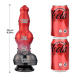 9.84" Dog Knot Dildo - Realistic Silicone Animal Dildo with Strong Suction Cup - Soft Fantasy Dildos for G Spot Vagina Anal Play - Dog Penis Anal Plugs Adult Sex Toy for Men Women?Red+Gray?