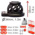 Matrix One By , French Adjustable Chastity Belt Men Cock Cage, 3 Rings