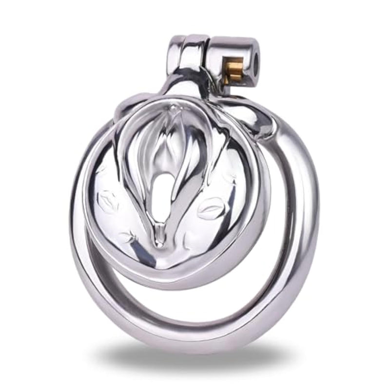 Male Chastity Cage,Miniature Chastity Device-Stainless Steel Material Is Easy To Clean,Sissy Chastity Cage For Gay Sissy Men(40Mm Ring)