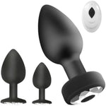 Anal Plug Vibrator With 3 Butt Plugs, Wireless Remote Control 10 Frequency Vibration Mode, Adult Sex Toys And Games