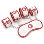 Bdsm Kit With Handcuffs Ankle Cuff And Eye Mask Leather Adjustable Juguetes Sexuales For Adult Couples Sm Cosplay Games