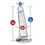 Blush Naturally Yours 5.5” Realistic Glitter Dildo, Sparkling Crystal-Like Cock - Suction Cup & Harness Compatible, Soft Tpe - Flexible Lifelike Penis For Hands-Free Solo Or Couples Play - (Clear)