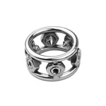 Stainless Steel Cock Ring with 6 Spikes for Enhanced Erection Delay and Stronger Sensation