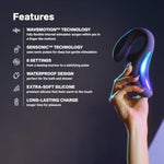 Enigma Wave Triple Stimulation Vibrator For Women, Clit Vibrator And G-Spot Vibrator With Wavemotion Technology And 8 Vibrating Patterns, Triple Pleasure Rabbit Sex Toy With Triple Motor, Black