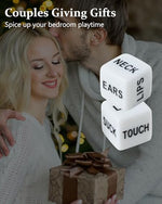 Sex Dice Set Naughty Adult Sex Toys Bedroom Games for Couples Romantic Gift Date Night Dice for Anniversary Valentines Honeymoon Party (White)