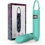 Mini Liquid Silicone Bullet Vibrator With 10 Strong Modes Recharge Vibrating Clitoral Vibrator Sex Toy For Women -Blue