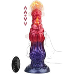 Thrusting Dildo Monster Huge Dildo Vibrator, 9.6" Knot Dildos Adult Sex Toys For Women With Strong Suction Cup, Remote Control Heated Anal G Spot Dildo With 10 Quick Thrusting&10 Vibrating Modes