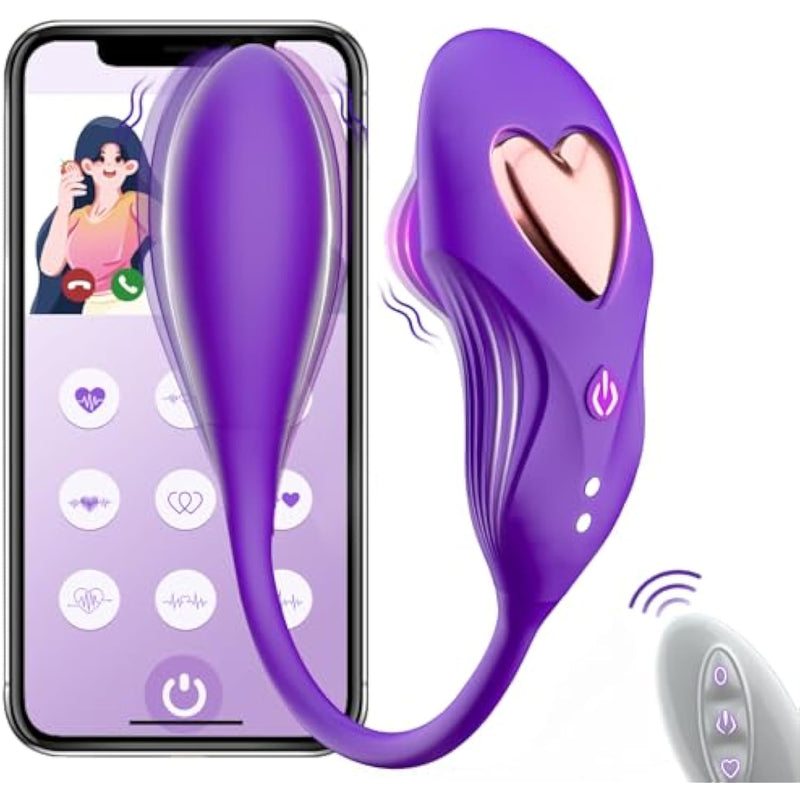 Wearable Panty Vibrator Sex Toys For Women - Remote Control Vibrator App Control Vibrating Panties, 10 Vibration Modes For G Spot Clitoral Anal Stimulation, Butterfly Design Adult Toy For Couple Play