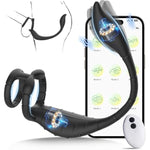 Prostate Massager Cock Ring Sex Toys For Men, Prostate Vibrator Male Prostate Toy With Dual Penis Ring, Vibrating Butt Plug Remote Control Cockring With Anal Plug Vibrator Bullet For Adult Couples