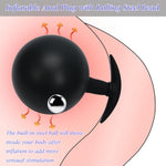 Inflatable Anal Butt Plug for Prostate Stimulation and Vaginal Dilator with Rolling Steel Ball