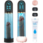 Penis Pump Penis Enlarger Extender With Lube,3 In 1 Men'S Vibrator,Electric Penis Vacuum Pump With 12 Smart Training Modes,Penis Sleeve Male Masturbator Sex Toys For Men Bigger Stronger (Blue)