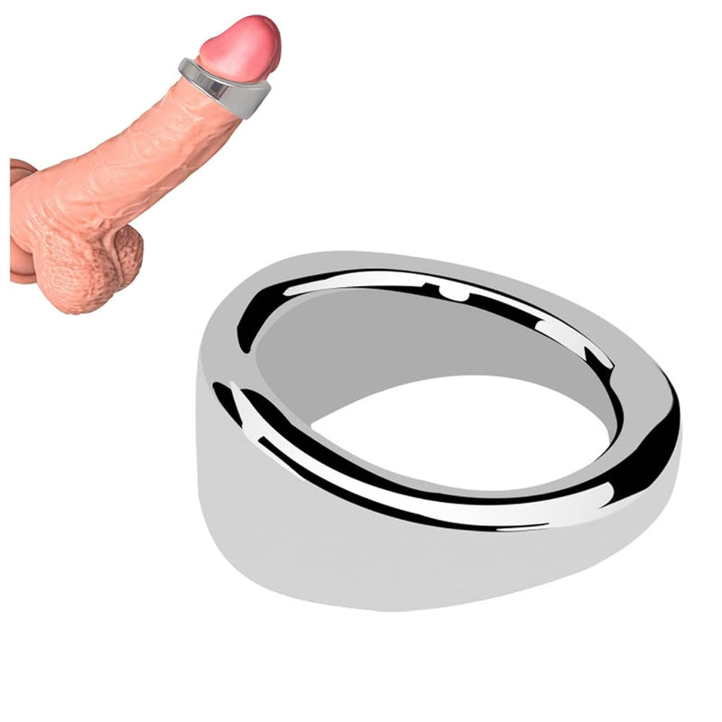 Stainless Steel Male Cock Ring Glans Ring Metal Penis Ring Delayed Ejaculation Increase Stimulation Sex Toys For Men (Small)