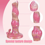 Realistic Dog Dildo 8.6 Inch Thrust Pink Silicone Anal Docking Plug Sensual Toy Animal Dildo Penis For Men And Women Couples Beginner Players