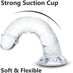 8.66 Inch Realistic Dildo, Clear Dildo With Suction Cup For Women Masturbator G Spot Clit Vaginal Stimulator Men Anal Adult Sex Toys
