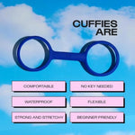 Navy Flexible Silicone Soft Handcuffs for Adults - One Size Fits Most