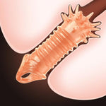Male Penis Sleeve Tpe Cock Sleeve Penis Extender Girth Enhancer Sleeve Cock Extender Penis Sheath Cock Sheath Adult Sex Toys For Men (Flesh)