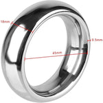 Heavy Duty Stainless Steel Penis Cock Ring Scrotum C-Ring Harder Stronger Erection Penis Enhancer Delay Ejaculation (M)