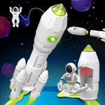 Space Adventure Playset - Stem Rocket Ship With Astronaut Figures, Detachable Shuttle & Rover - Educational Space Exploration Toy For Kids Ages 3–8, Imaginative Learning Gift