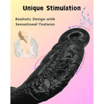 Monster Dildo, 7.5" Realistic Textures G Spot Massagers For Clitoral Vagina And Anal Thrusting Adults Sex Toys, Suction Dildo For Women - Black