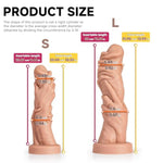 Realistic Grip Fist Dildo for Vaginal or Anal Fisting with Strong Suction Cup - Small Size