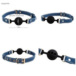 Bdsm Bondage Kit For Couples Denim Blue Bondage Restraints Set With Handcuffs, Ankle Cuffs, Collar, Blindfold, Paddle & Mouth Gag Adult Bondage Gear For Beginners & Advanced, Sex Toys For Couples