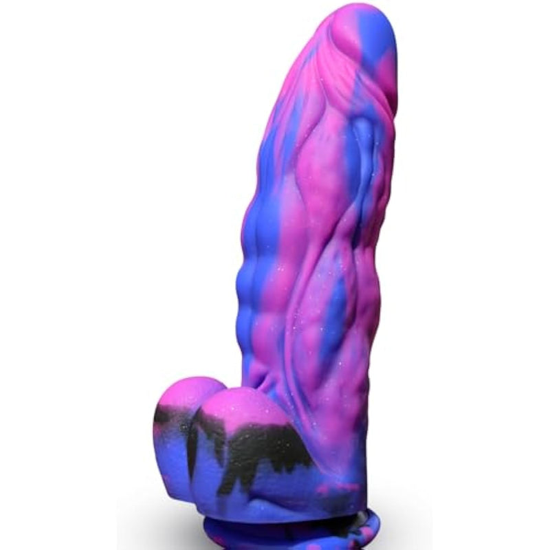9.5'' Huge Fantasy Realistic Dildo,2.4'' In Diameter Thick G-Spot Dildo,Soft Silicone Anal Dildo With Powerful Suction Cup,Adult Sex Toys For Women Men Gay Couple For Clitoral Vaginal Anal Stimulation